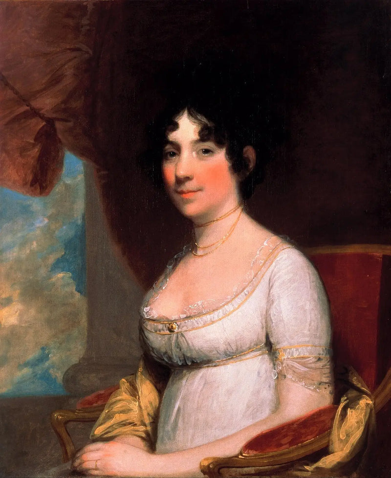 Dolley Payne Madison - Gilbert Stuart

Source:
Dolley Payne Madison - Gilbert Stuart