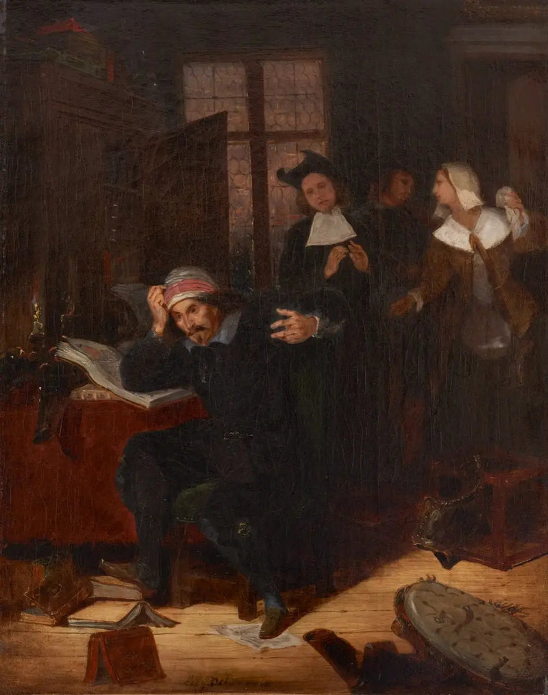 Don Quijote i sitt bibliotek - Eugène Delacroix