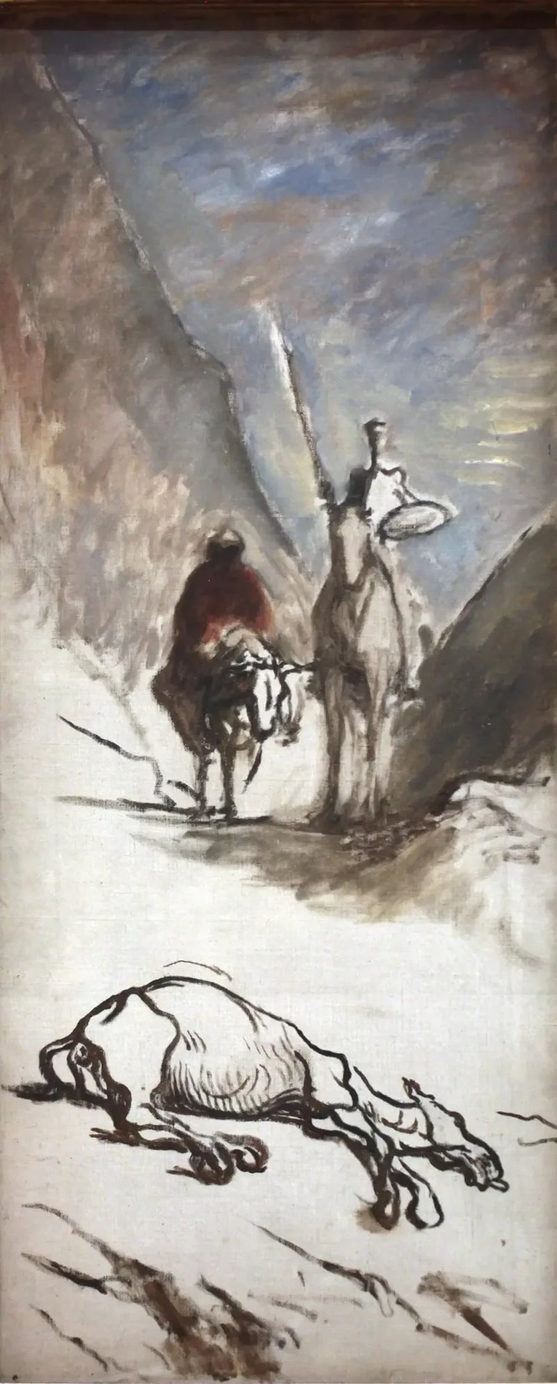 Don Quijote og den døde mulen - Honoré Daumier