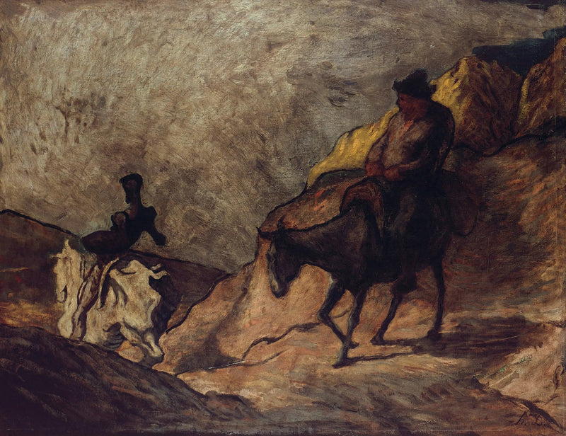 Don Quijote og Sancho Panza - Honoré Daumier
