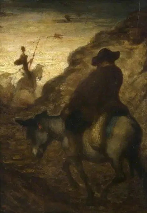 Don Quijote og Sancho Panza - Honoré Daumier