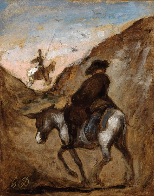 Don Quijote og Sancho Panza - Honoré Daumier
