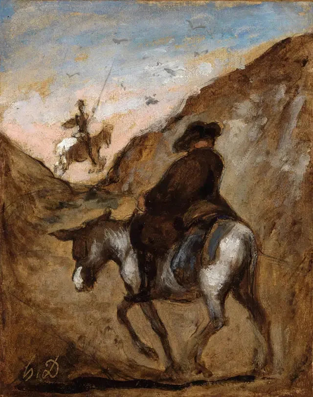 Don Quijote og Sancho Panza - Honoré Daumier