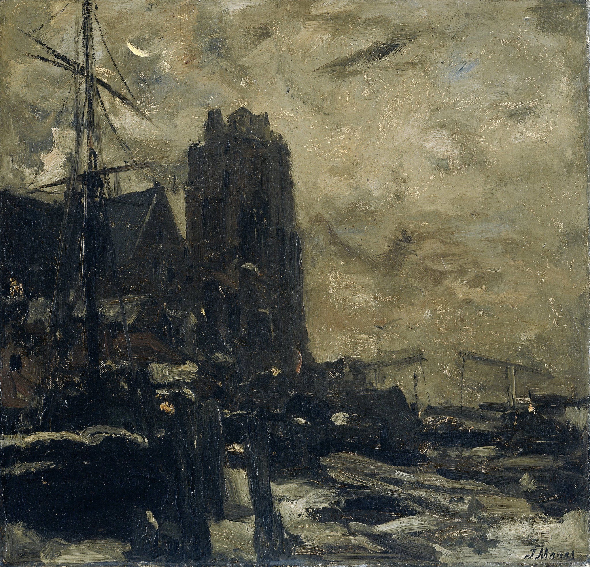 Dordrecht la nuit - Jacob Maris