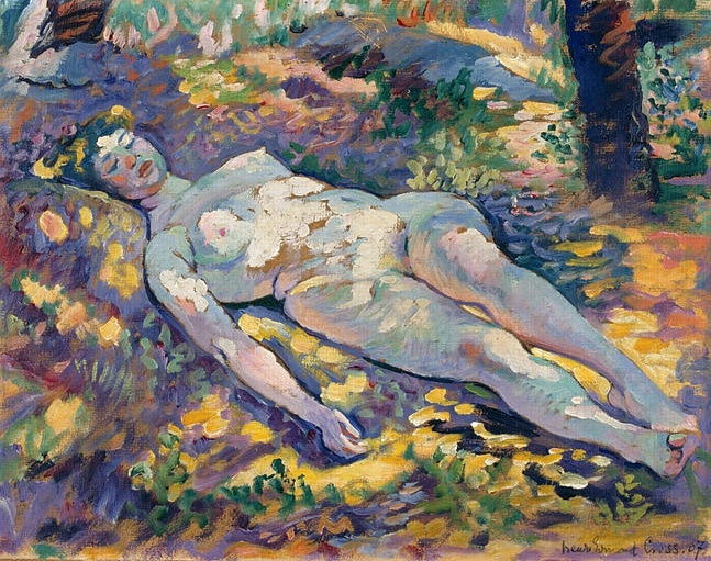 Dormeuse nue dans la clairière - Henri-Edmond Cross - Alpha Reproduction