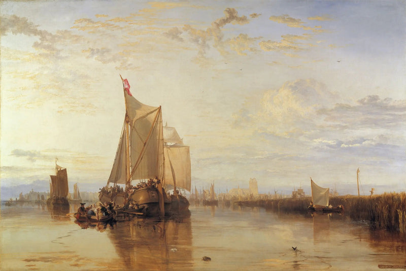 Dort, eller Dordrecht: Dort-pakkebåten fra Rotterdam i stille vær - J. M. W. Turner