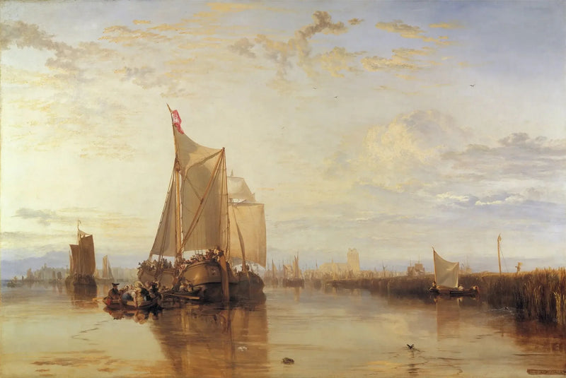 Dort, eller Dordrecht: Dort-pakkebåten fra Rotterdam i stille vær - J. M. W. Turner