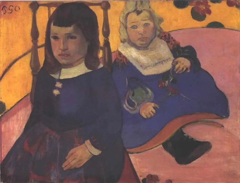 Dobbeltportrett av barn - Paul Gauguin