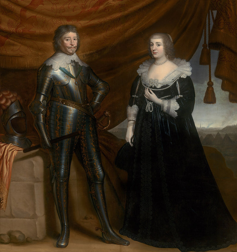 Dobbeltportrett av Frederik Hendrik (1584-1647) og Amalia de Solms-Braunfels (1602-1675) - Gerrit van Honthorst