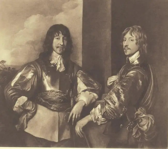 Dobbeltportrett av Mountjoy Blount, første greve av Newport (-1666), og George, Lord Goring (1608-1657) - Antoine van Dyck

Source:
Double portrait de Mountjoy Blount, 1er comte de Newport (-1666) et de George, Lord Goring (1608-1657) - Antoine van Dyck