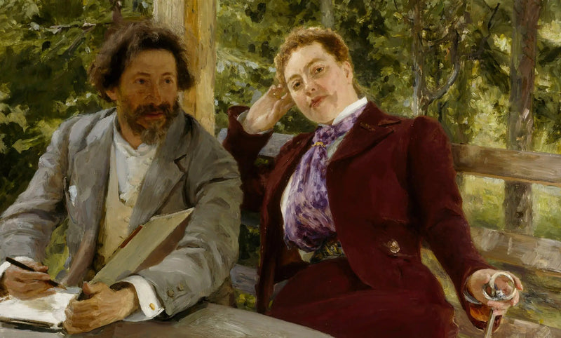 Dobbeltportrett av Natalia Nordmann og Ilya Repin - Ilya Repin