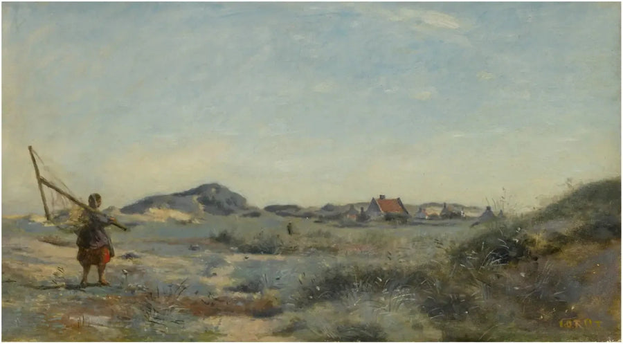 Dunkerque. En rederi av reker - Jean-Baptiste Camille Corot