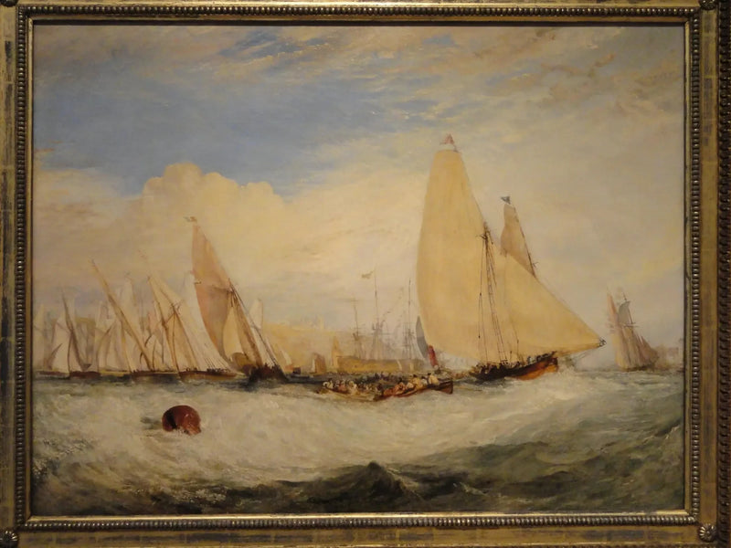 East Cowes Castle, setet til J. Nash, Esq., regattaen som slår til vindward - J. M. W. Turner