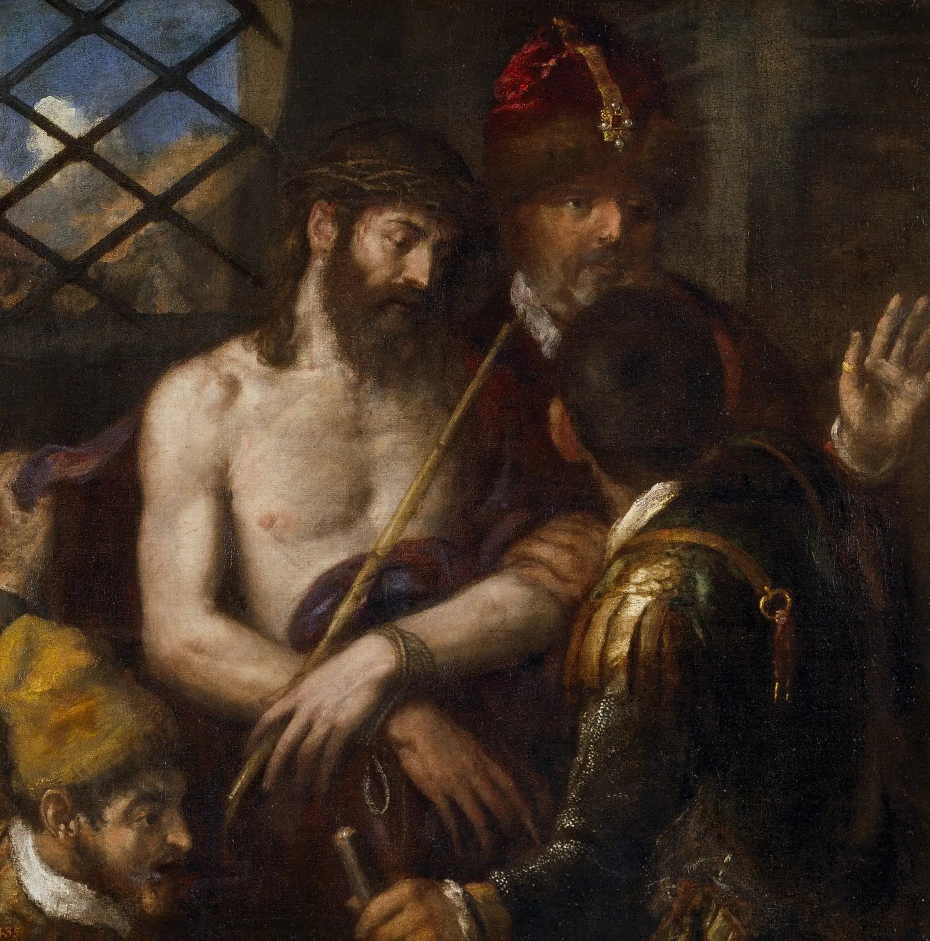 Ecce Homo - Titian image 1 copie peinte à la main à l’huile
