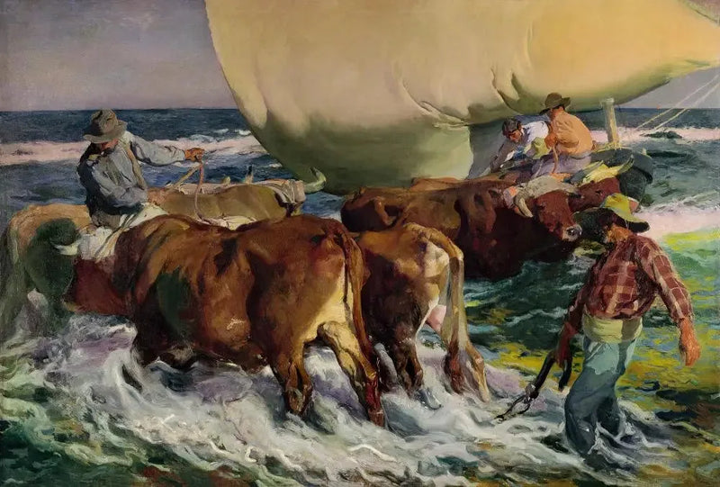 Båtens stranding (ettermiddagslys) - Joaquín Sorolla