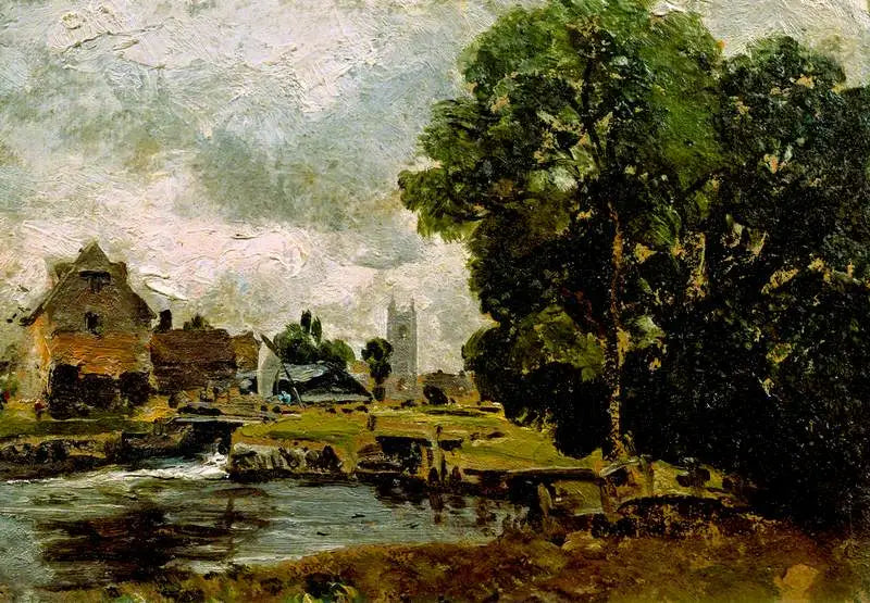 Dedham sluse og mølle - John Constable