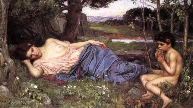 Lytte til hans søte melodier - John William Waterhouse