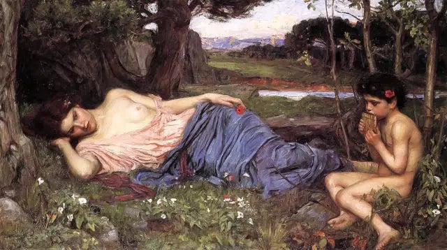 Lytte til hans søte melodier - John William Waterhouse