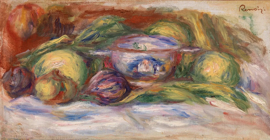 Bol, Fikener og Epler (Skål, fikener og epler) - Pierre-Auguste Renoir