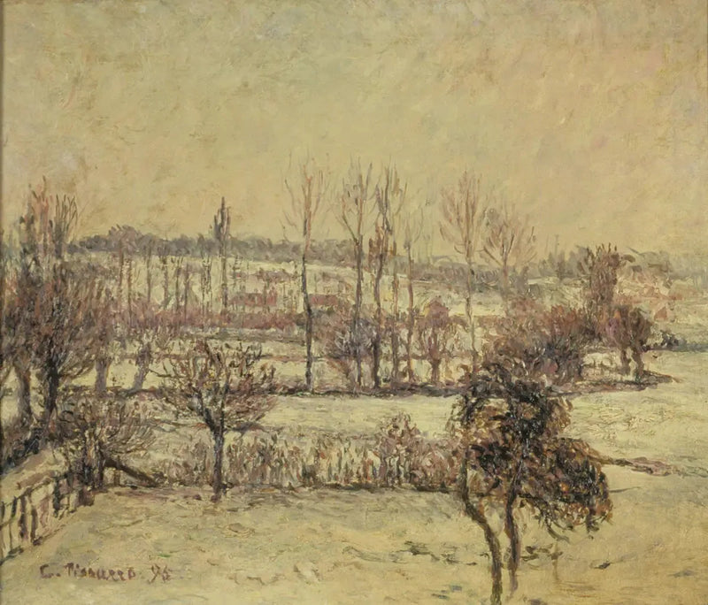 Snøeffekt i Éragny - Camille Pissarro