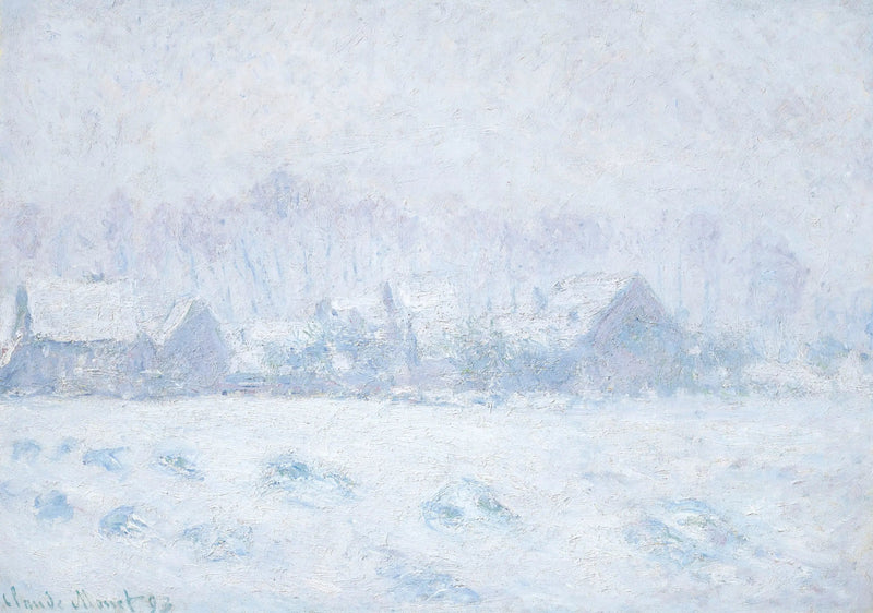 Snøeffekt i Giverny - Claude Monet