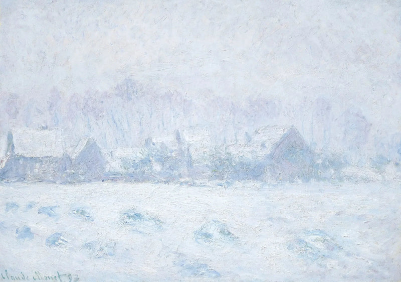 Snøeffekt i Giverny - Claude Monet