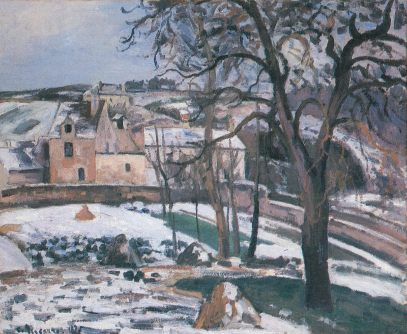 Snøeffekt ved L'Hermitage, Pontoise - Camille Pissarro
