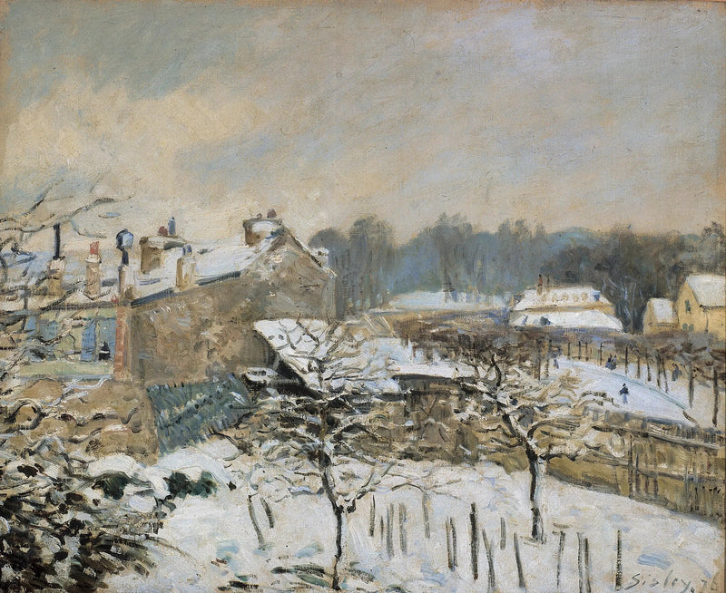 Snøeffekt i Marly-le-Roi - Alfred Sisley