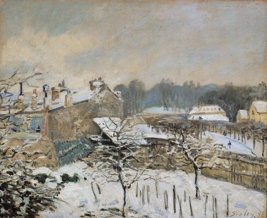 Snøeffekt i Marly-le-Roi - Alfred Sisley