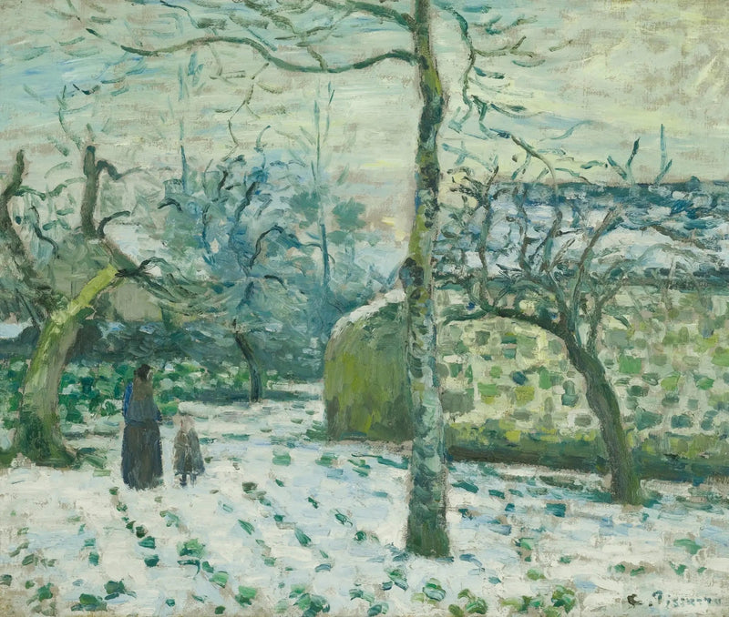 Snøeffekt i Montfoucault - Camille Pissarro