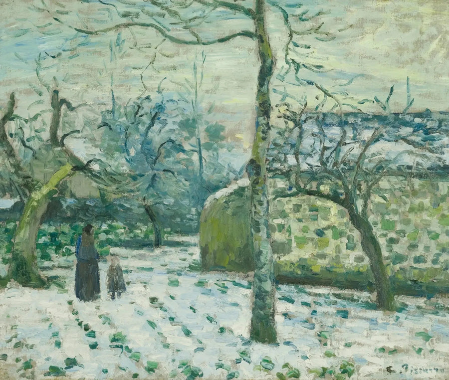 Snøeffekt i Montfoucault - Camille Pissarro