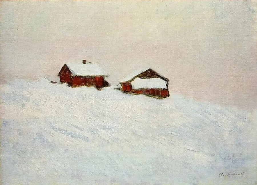 Snøeffekt i Vétheuil - Claude Monet