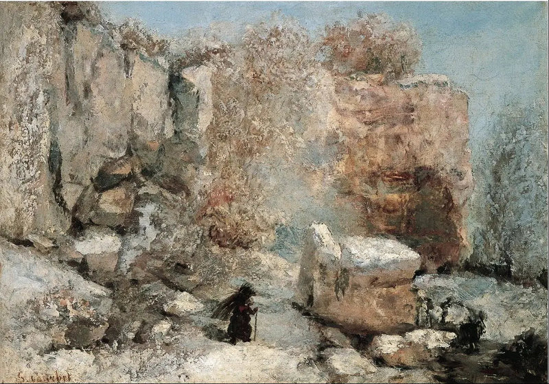 Snøeffekt i en gruve - Gustave Courbet