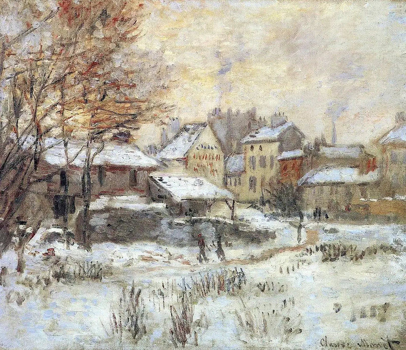 Snøeffekt, solnedgang - Claude Monet