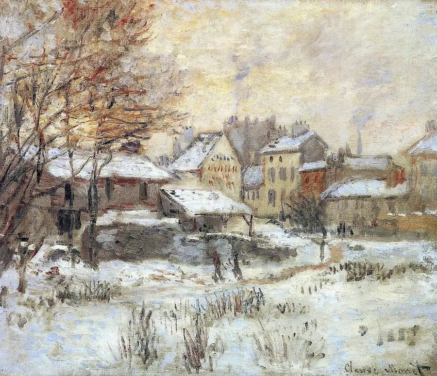 Snøeffekt, solnedgang - Claude Monet