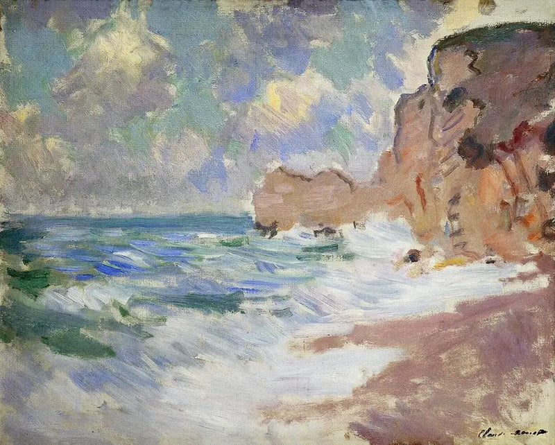 Bølgeeffekt ved Étretat - Claude Monet