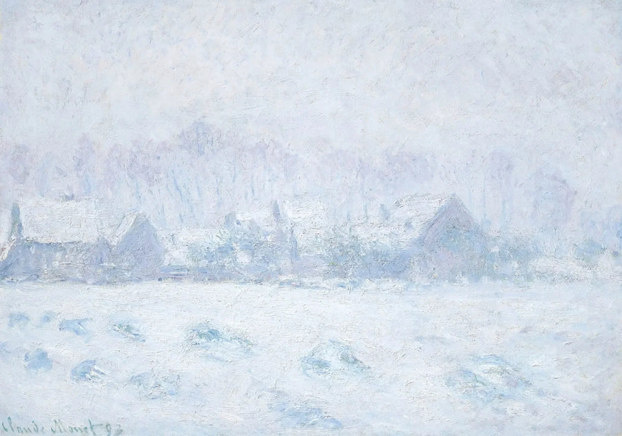 Snøeffekt i Giverny W1331 - Claude Monet