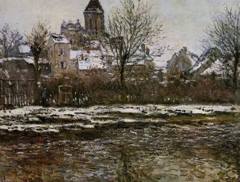 Snøeffekt i Vétheuil W506 - Claude Monet