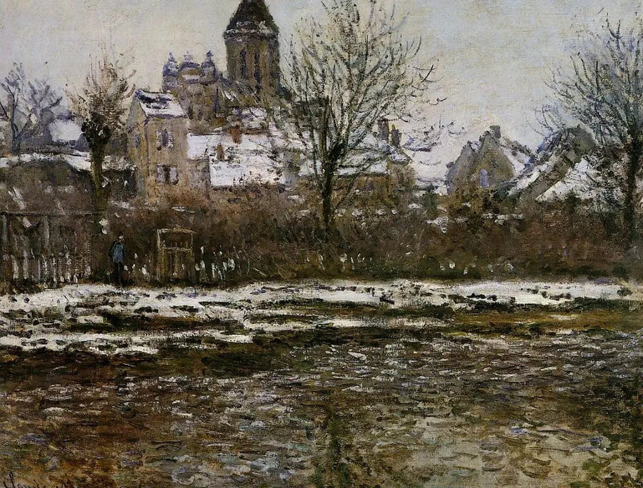 Snøeffekt i Vétheuil W506 - Claude Monet