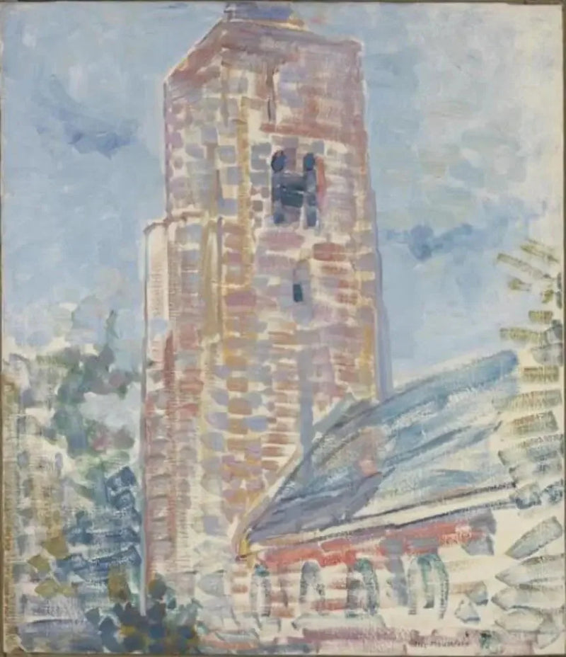 Oostkapelle kirke, skip og tårn - Piet Mondrian