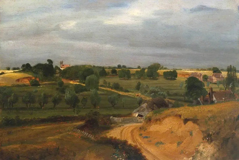 Brightwell kirke og landsby - John Constable