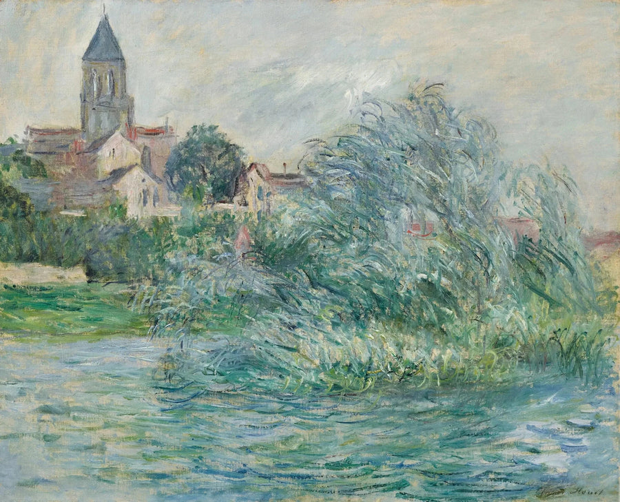 Kirken i Vétheuil W697 - Claude Monet