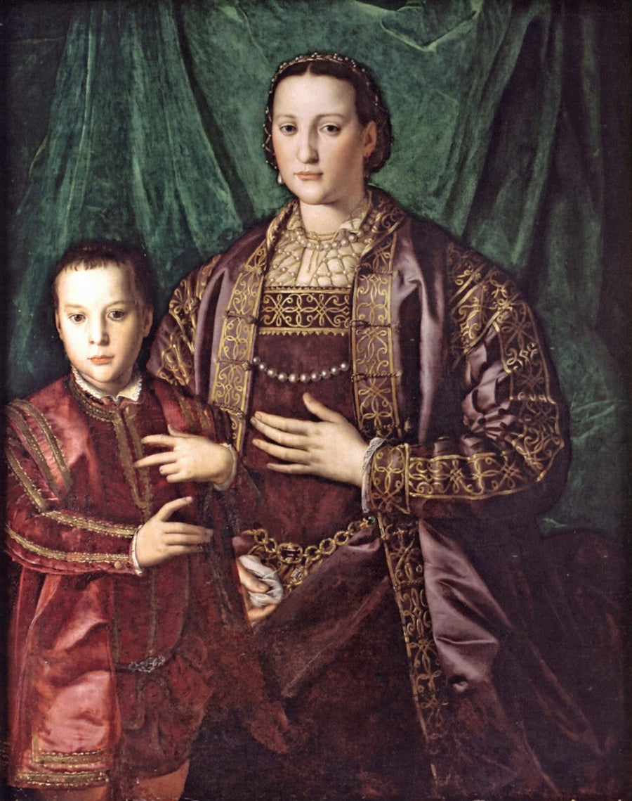 Eleonora di Toledo med sin sønn Francesco - Bronzino