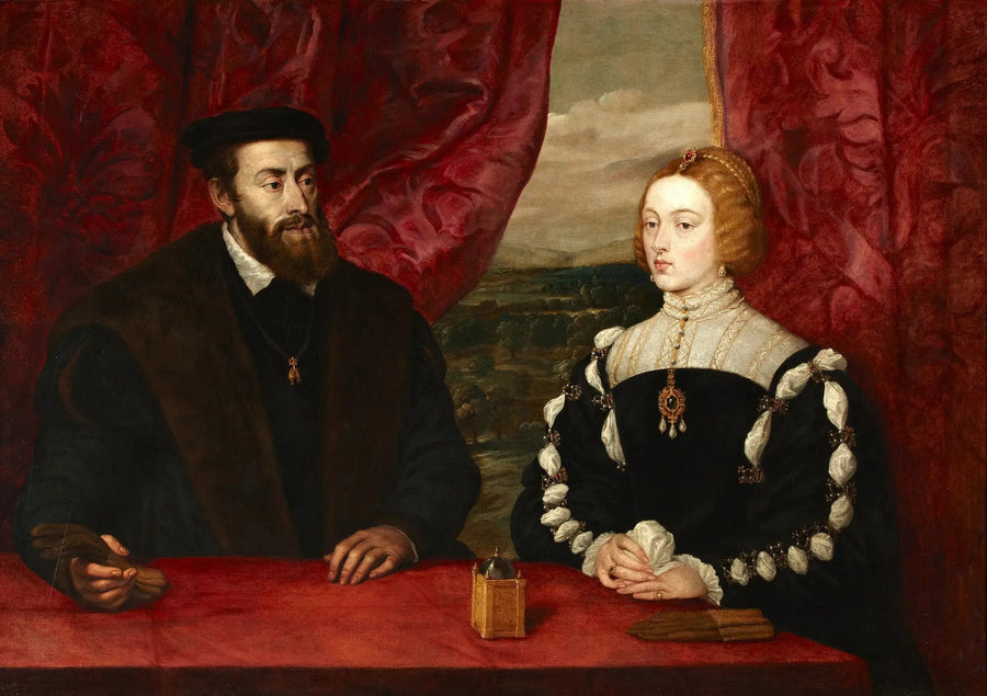 Keiser Karl V og dronning Isabella - Peter Paul Rubens