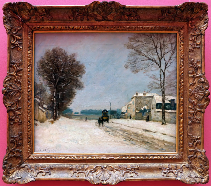 Om vinteren, snøeffekt - Alfred Sisley
