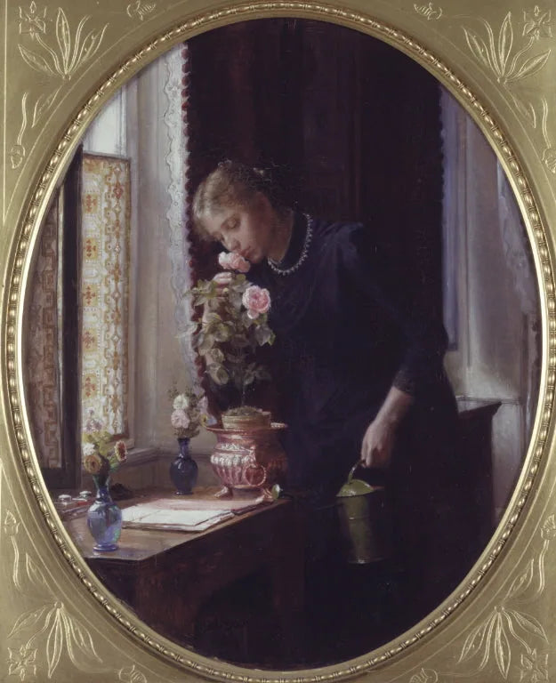 En ung jente som lukter som en rose - Carl Heinrich Bloch