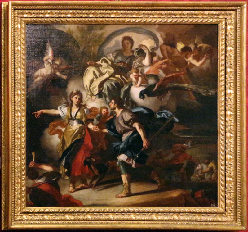 Aeneas og Dido går mot hulen (skisse). - Francesco Solimena
