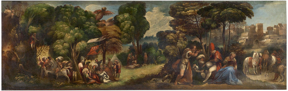 Enée et la prédiction des harpies - Dosso Dossi image 1 reproduction de peinture à l’huile