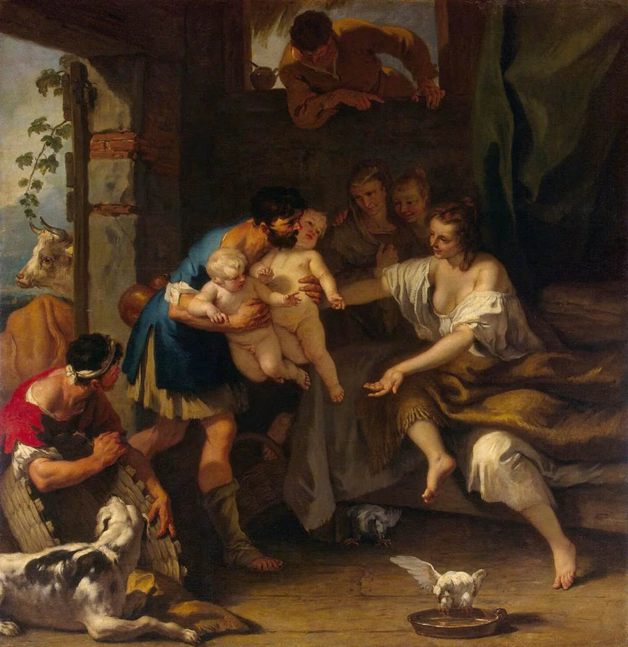 Barndom av Romulus og Remus - Sebastiano Ricci