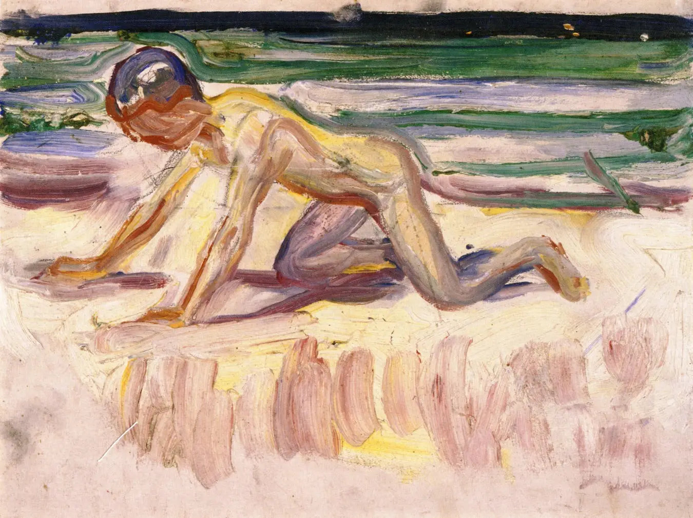 Enfance - Edvard Munch image 1 copie peinte à la main à l’huile
